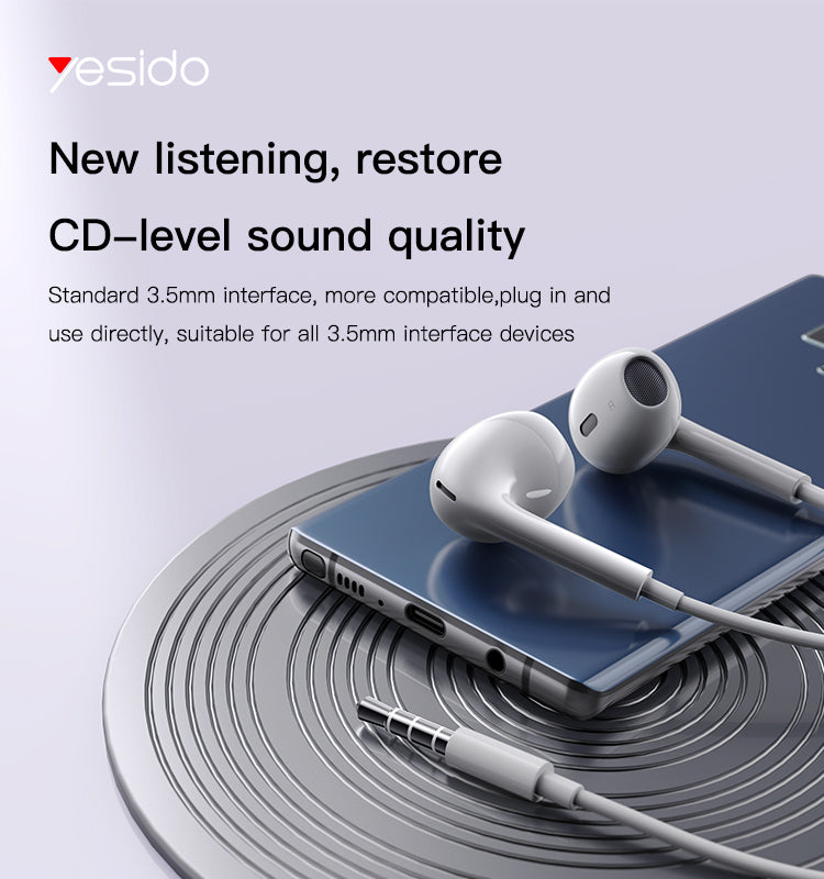 YH39 Yesido® 3.5mm Plug Earphone Electrix Drive YH39