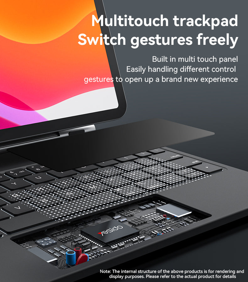 KB24/KB25/KB26 Yesido® IPad Smart Control Keyboard 10th Generation/ 11“/12.9“ Electrix Drive KB24/KB25/KB26