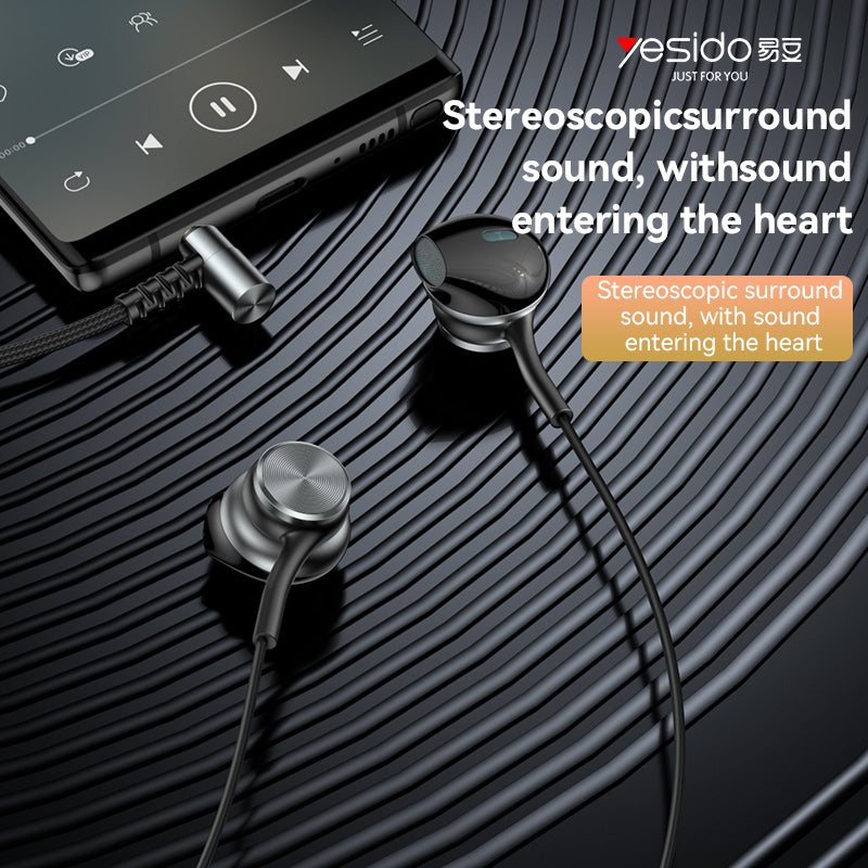 In ear type earphone wired