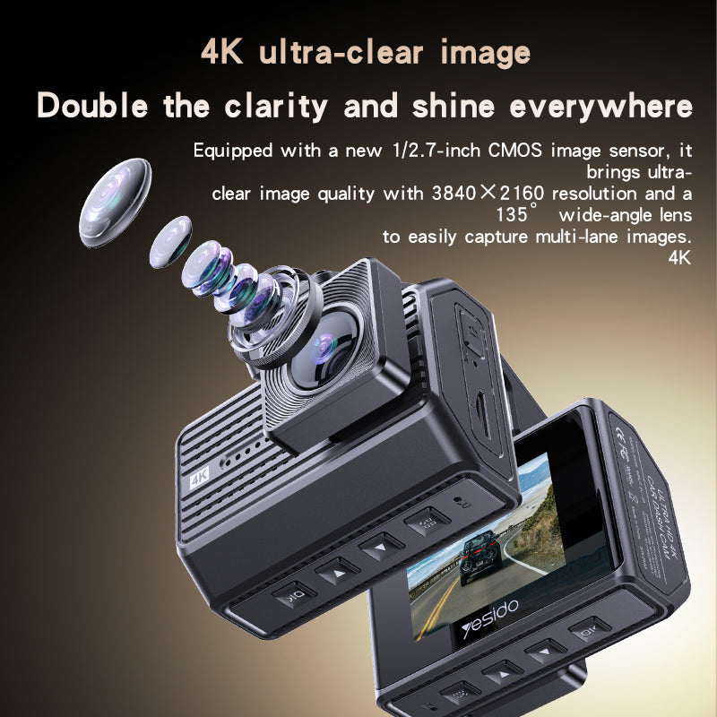 KM15 Yesido® Dual Dash Cam Electrix Drive KM15