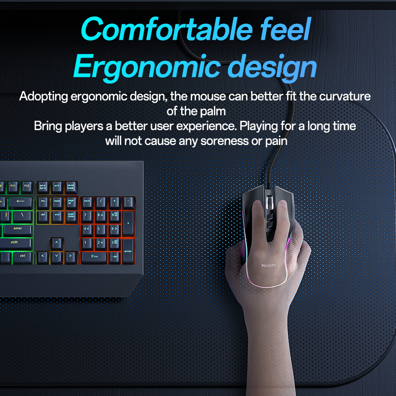 KB20 Yesido® Wired gaming mouse Electrix Drive KB20