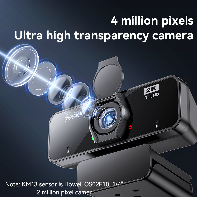 KM13 Yesido® 200MP USB Webcam/KM14 400MP USB Webcam Electrix Drive KM13 KM14