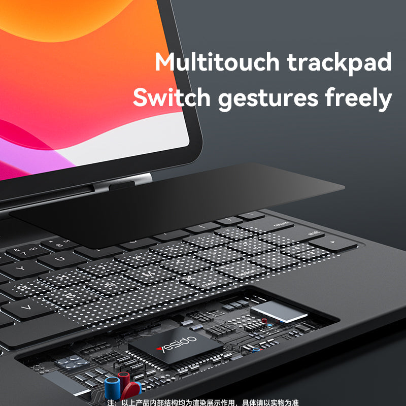 KB24/KB25/KB26 Yesido® IPad Smart Control Keyboard 10th Generation/ 11“/12.9“ Electrix Drive KB24/KB25/KB26