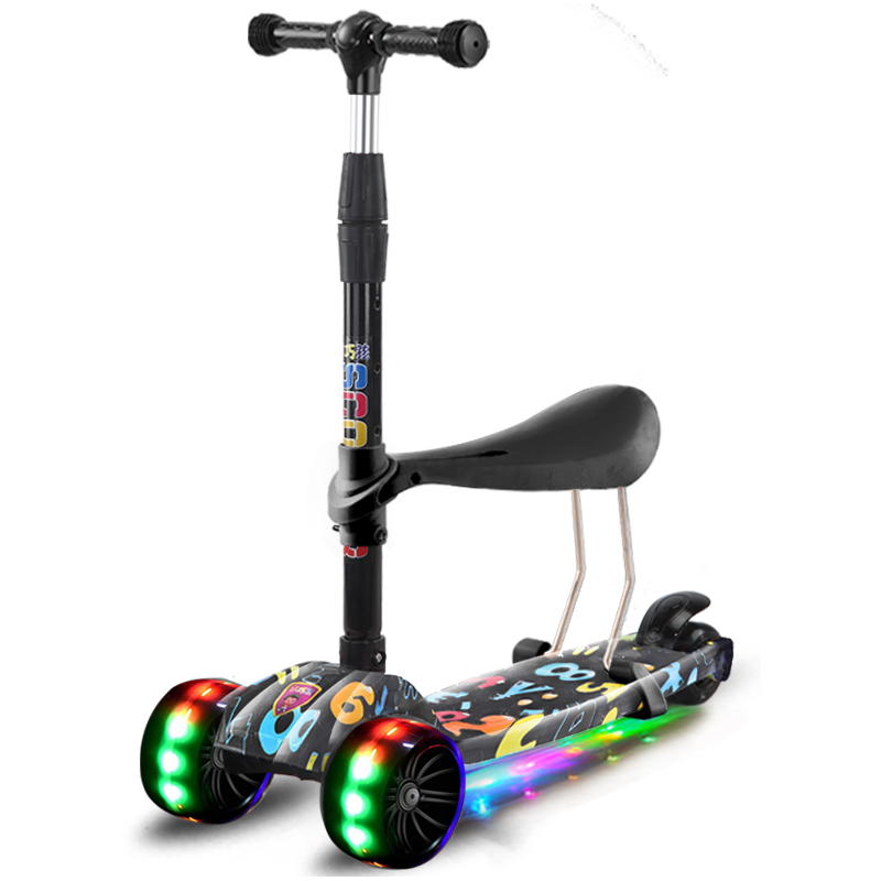 3-wheel kick scooter with seat