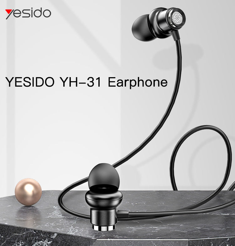 YH31 Yesido® 3.5mm port earphine Electrix Drive YH31
